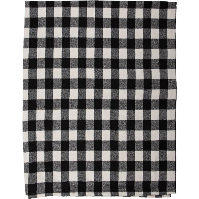 Clayre & Eef KT060.146 Plaid negru, alb 130x170 cm