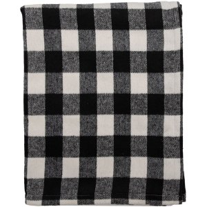 Clayre & Eef KT060.146 Plaid negru, alb 130x170 cm