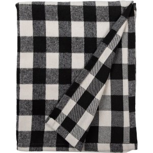 Clayre & Eef KT060.146 Plaid negru, alb 130x170 cm