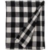 Clayre & Eef KT060.146 Plaid negru, alb 130x170 cm