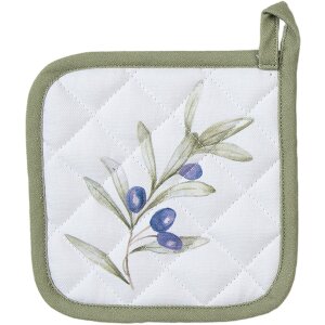 Clayre & Eef OLF45K Potholder copil bej verde 16x16 cm