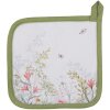 Clayre & Eef WFF45 Potholder alb verde 20x20 cm