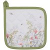 Clayre & Eef WFF45 Potholder alb verde 20x20 cm