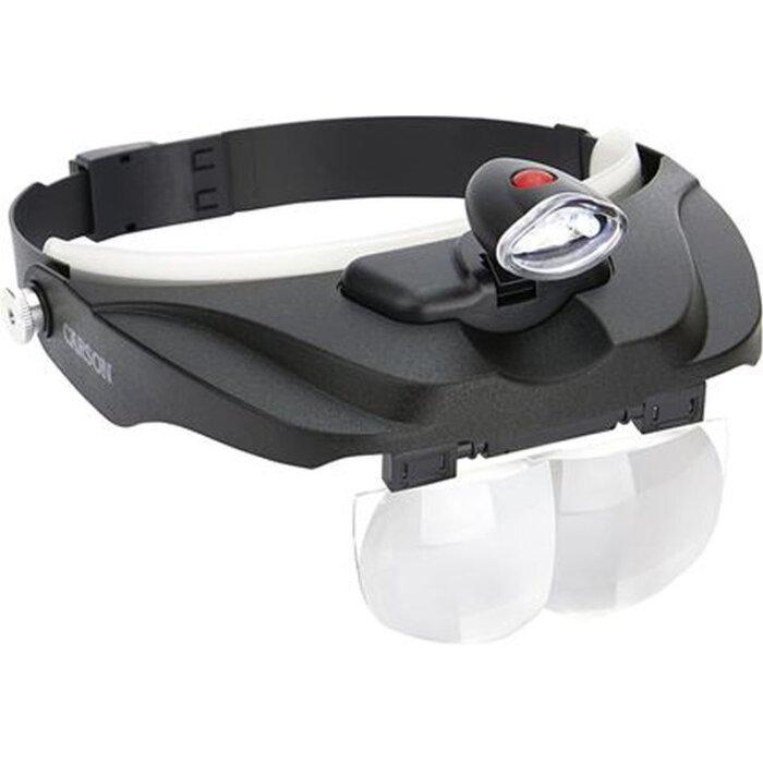 Carson MagniVisor Deluxe PRO Series LED Head Loupe cu 4 lentile - negru