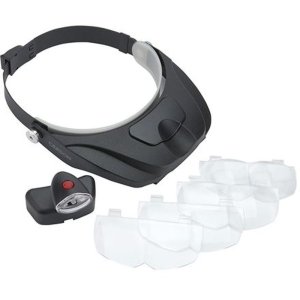 Carson MagniVisor Deluxe PRO Series LED Head Loupe cu 4...