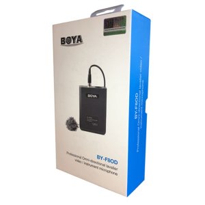 Boya BY-F8OD Microfon lavalier omnidirecțional Construcție metalică Baterie AA Capac de protecție