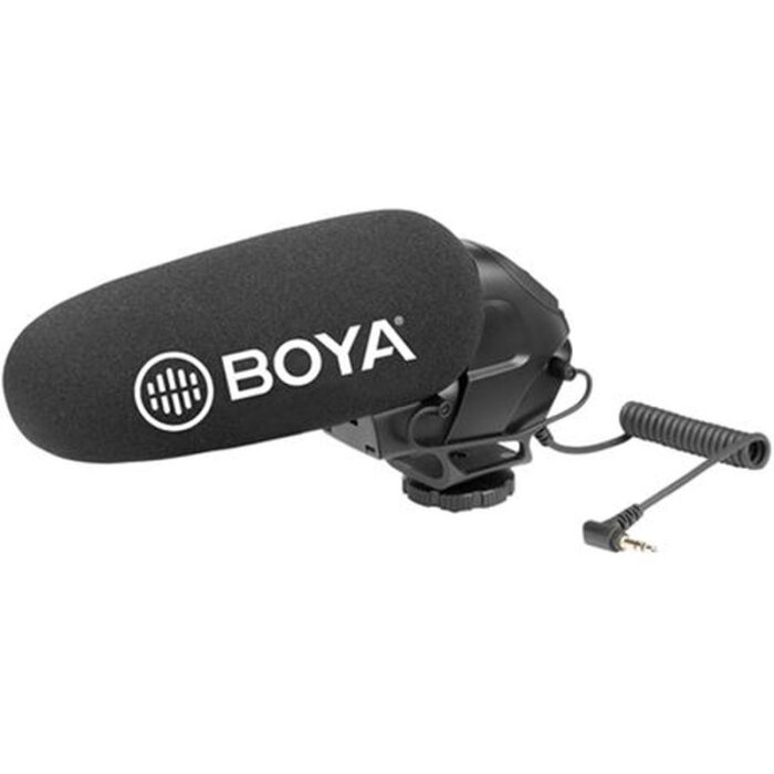 Boya BY-BM3031 Microfon direcțional condensator negru cu accesorii