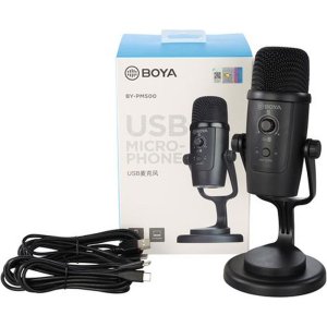 Boya BY-PM500 USB microfon de studio condensator cardioid omnidirecțional, inclusiv accesorii