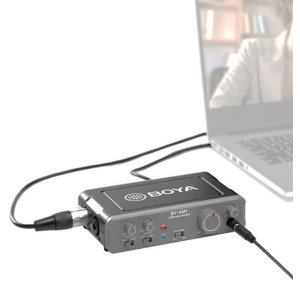 Boya BY-AM1 mixer audio cu două canale alimentare fantomă sursă de alimentare USB