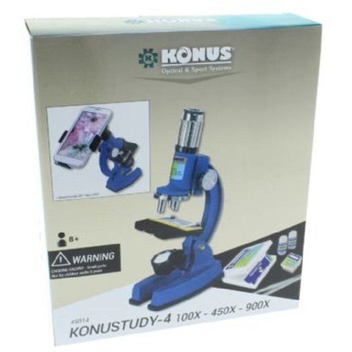 Microscop Konus Konustudy-4 150x-450x-900x cu adaptor pentru smartphone