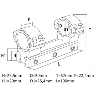 Cone montare universală 30-25.4 mm inel adaptor cadru de montare