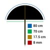 Falcon Eyes umbrelă reflectorizantă UR-32WB alb-negru 80 cm