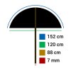 Falcon Eyes Reflex Umbrelă UR-60T Difuzor alb 152 cm