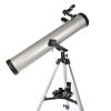 Telescop reflector entry-level Byomic 76-700 argintiu cu cutie