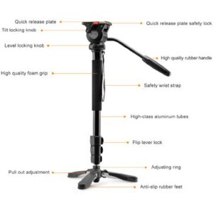 Nest Video Monopod NT-329M Negru Înălțime 145 cm