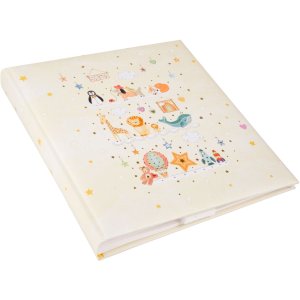 Goldbuch album pentru copii Toy Zoo 30x31 cm 60 pagini albe motiv animalic gofraj argintiu