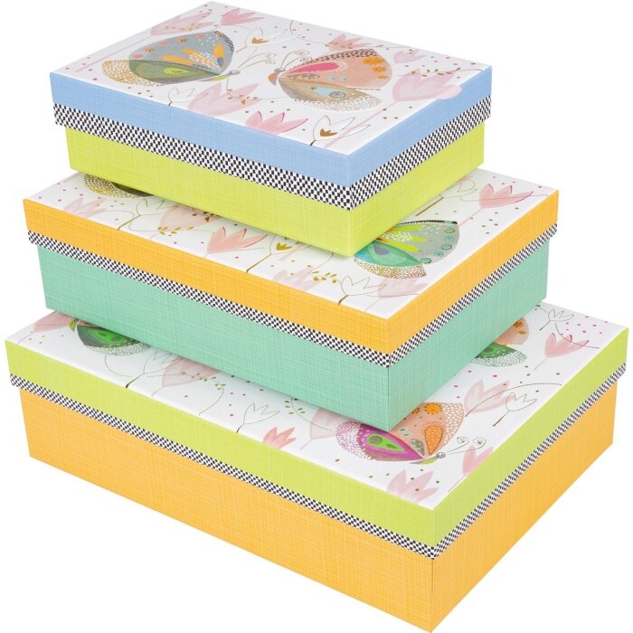 Goldbuch set de cutii de carton Mariposa 3 cutii de carton