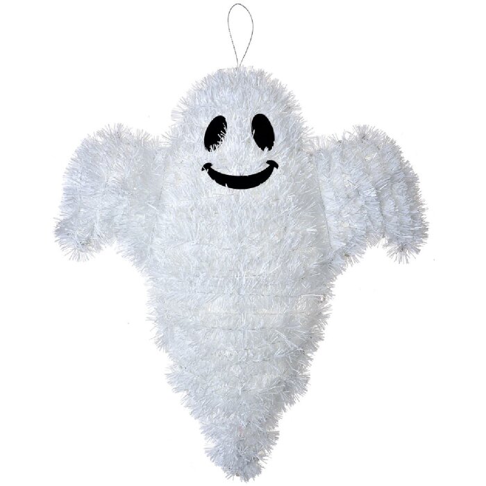 Clayre & Eef 65501 Decorațiune de perete Ghost 32x3x37 cm Alb