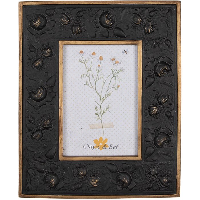 Clayre & Eef 2F1065 Rama foto 20x2x25 cm / 10x15 cm Culoare aur negru