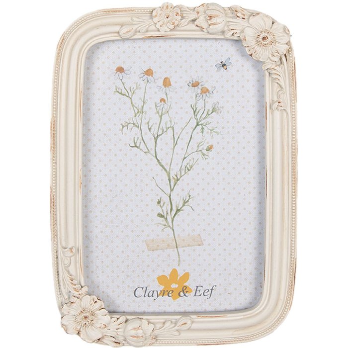 Clayre & Eef 2F1079 Cadru foto 14x2x19 cm / 10x15 cm Bej