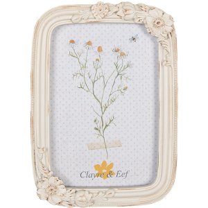 Clayre & Eef 2F1079 Cadru foto 14x2x19 cm / 10x15 cm Bej