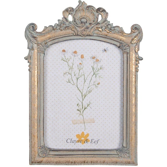 Clayre & Eef 2F1090 Cadru foto 18x2x25 cm / 13x18 cm Gri Culoare aurie