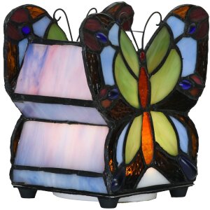 LumiLamp 5LL-6340 Lampă de masă Tiffany fluture 15x8x13...