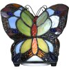 LumiLamp 5LL-6340 Lampă de masă Tiffany fluture 15x8x13 cm (LED) Albastru