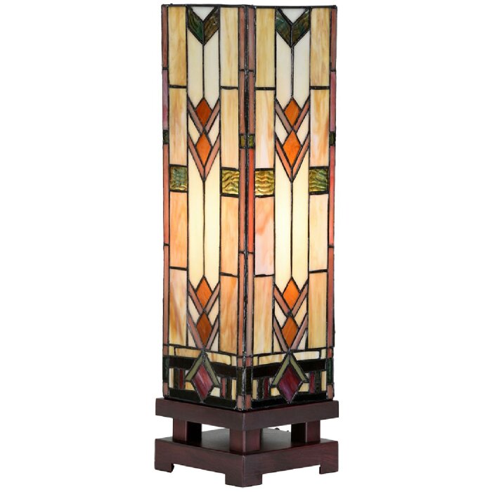 LumiLamp 5LL-6353 Lampă de masă Tiffany 15x15x54 cm E27/max 1x60W Bej