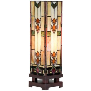 LumiLamp 5LL-6353 Lampă de masă Tiffany 15x15x54 cm...