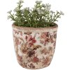 Clayre & Eef 6CE1649XS Decorațiune Ghiveci de flori Ø 11x11 cm Bej Roz