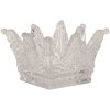 Clayre & Eef 6GL4392 Suport pentru lumânări Crown Transparent 8x8x5 cm