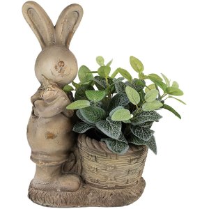 Clayre & Eef 6MG0031 Ghiveci de flori maro bej 38x22x49 cm Decorațiune