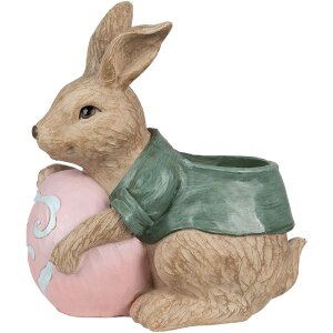 Clayre & Eef 6PR4050 Ghiveci de flori Rabbit Brown...