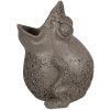 Clayre & Eef 6PR5059 Ghiveci de flori Broască Decorație 19x18x23cm Gri