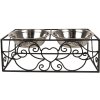 Clayre & Eef 6Y5433 Bol de hrănire pentru animale negru 34x17x13cm 2x500ml