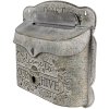 Clayre & Eef 6Y5503 Cutie de scrisori montată pe perete Metal gri 41x9x36 cm