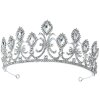 Juleeze JZCR0002 Diadem coroană cristal argint Ø 15x6 cm