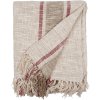 Clayre & Eef KT060.140 Plaid Stripes Bej Maro 125x150cm