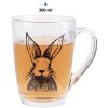 Clayre & Eef RAEGL0002 Pahar de ceai Rabbit transparent 300ml 11x8x11cm