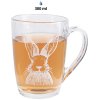 Clayre & Eef RAEGL0006 Pahar de ceai iepuraș 300ml Transparent 11x8cm