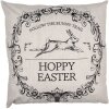 Clayre & Eef RFL22 Copertă de pernă Hoppy Easter 45x45 Bej Negru