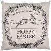 Clayre & Eef RFL22 Copertă de pernă Hoppy Easter 45x45 Bej Negru