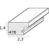 Deknudt S47BB2 cadru auriu margine neagră 13x13cm plastic