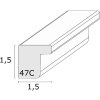 Deknudt S47CJ3 Rama de tablou stejar închis solid 10x15 cm