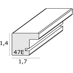 Deknudt S47EG1 Cadru Culoarea lemnului de scoarță închisă Marginea neagră 20x30 cm