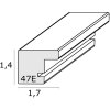 Deknudt S47EG1 Cadru Culoarea lemnului de scoarță închisă Marginea neagră 20x30 cm