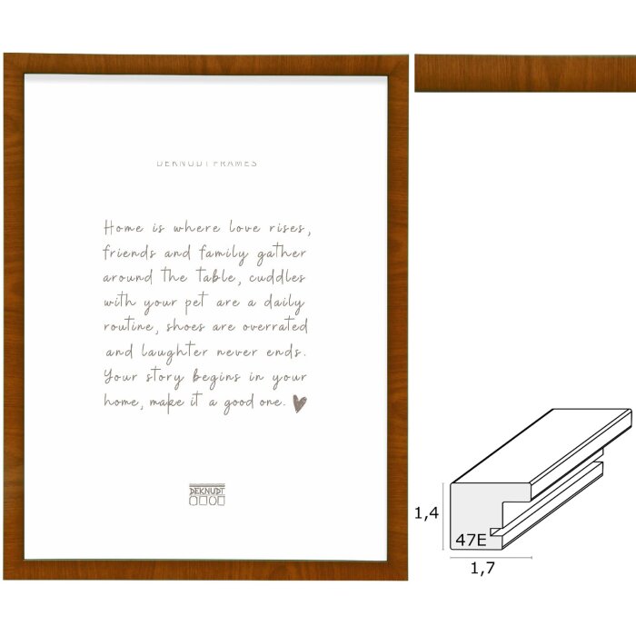 Deknudt S47EG1 Cadru Culoarea lemnului de scoarță închisă Marginea neagră 10x15-40x50 cm