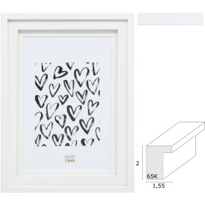 Deknudt S65KK1 cadru alb dublu passe-partout 13x13 cm la...