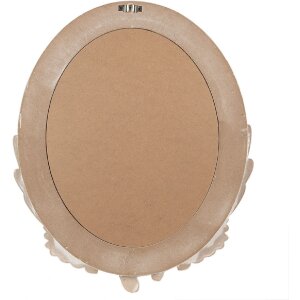 Clayre & Eef Oglindă 50x5x60 Alb MDF Sticlă Oval oglindă de perete cu păsări